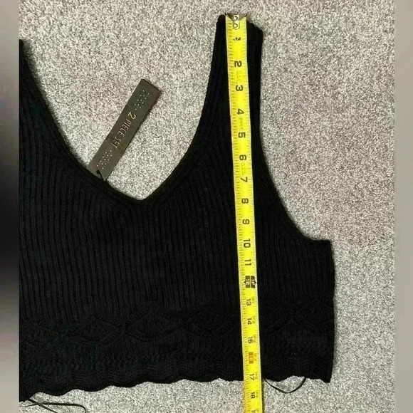 NWT House of Harlow 1960 Black 2 Piece Crochet Cropped Tank and‎ Midi Skirt Sz L - Picture 13 of 13